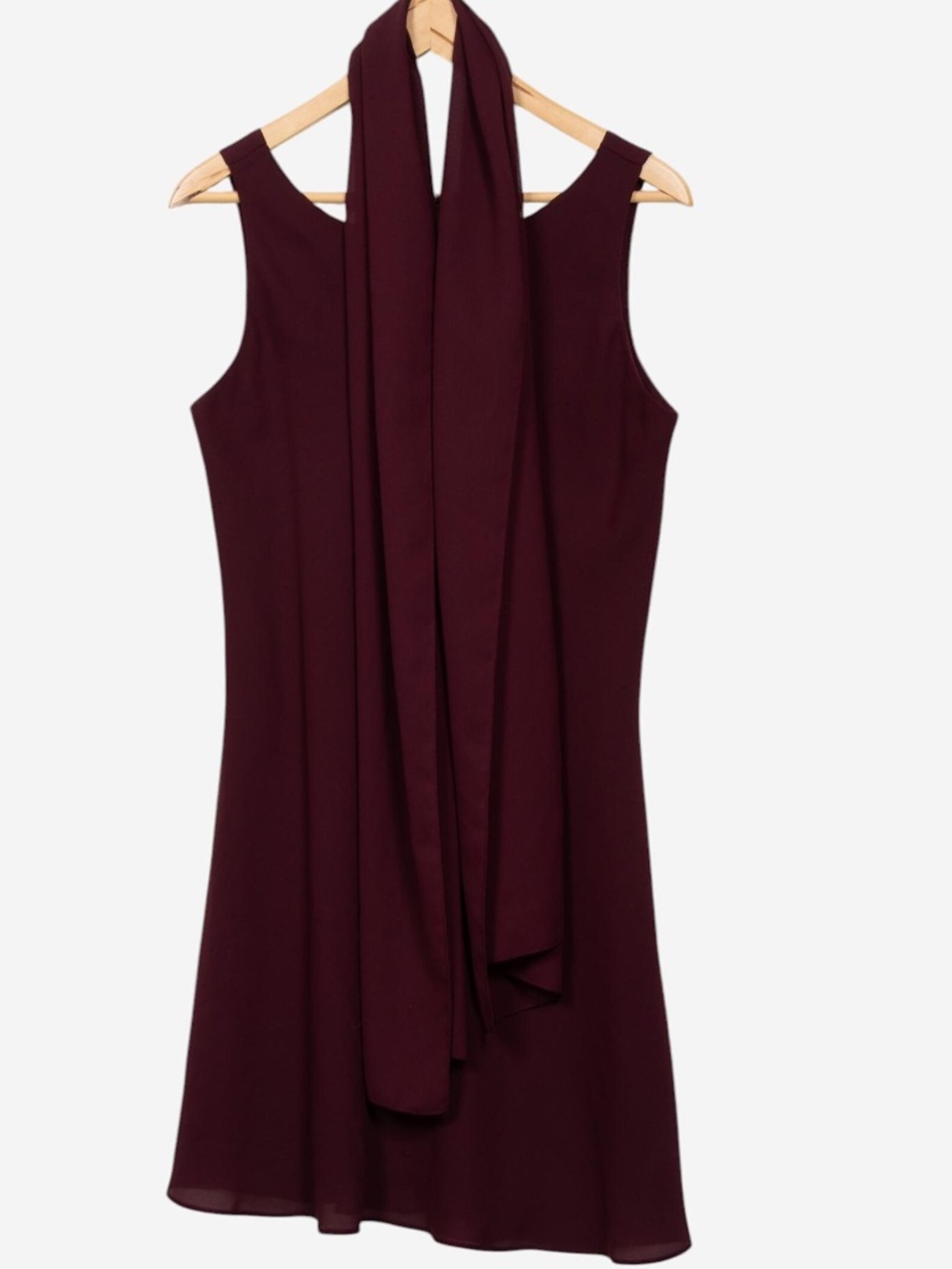 vintage 90s wine colored quiet luxury midi tank dress & scarf size small
